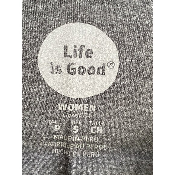 NC State Wolfpack Dark Gray T-Shirt Women's Size S Life Is Good North Carolina - Picture 9 of 10